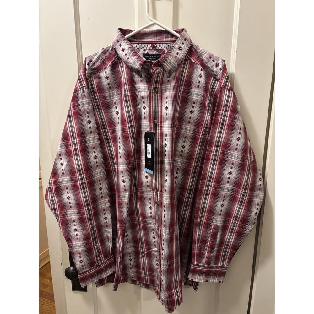 Ariat Team Logo Long Sleeve Shirt Cotton Button-Down Size XXL Brand New W Tags